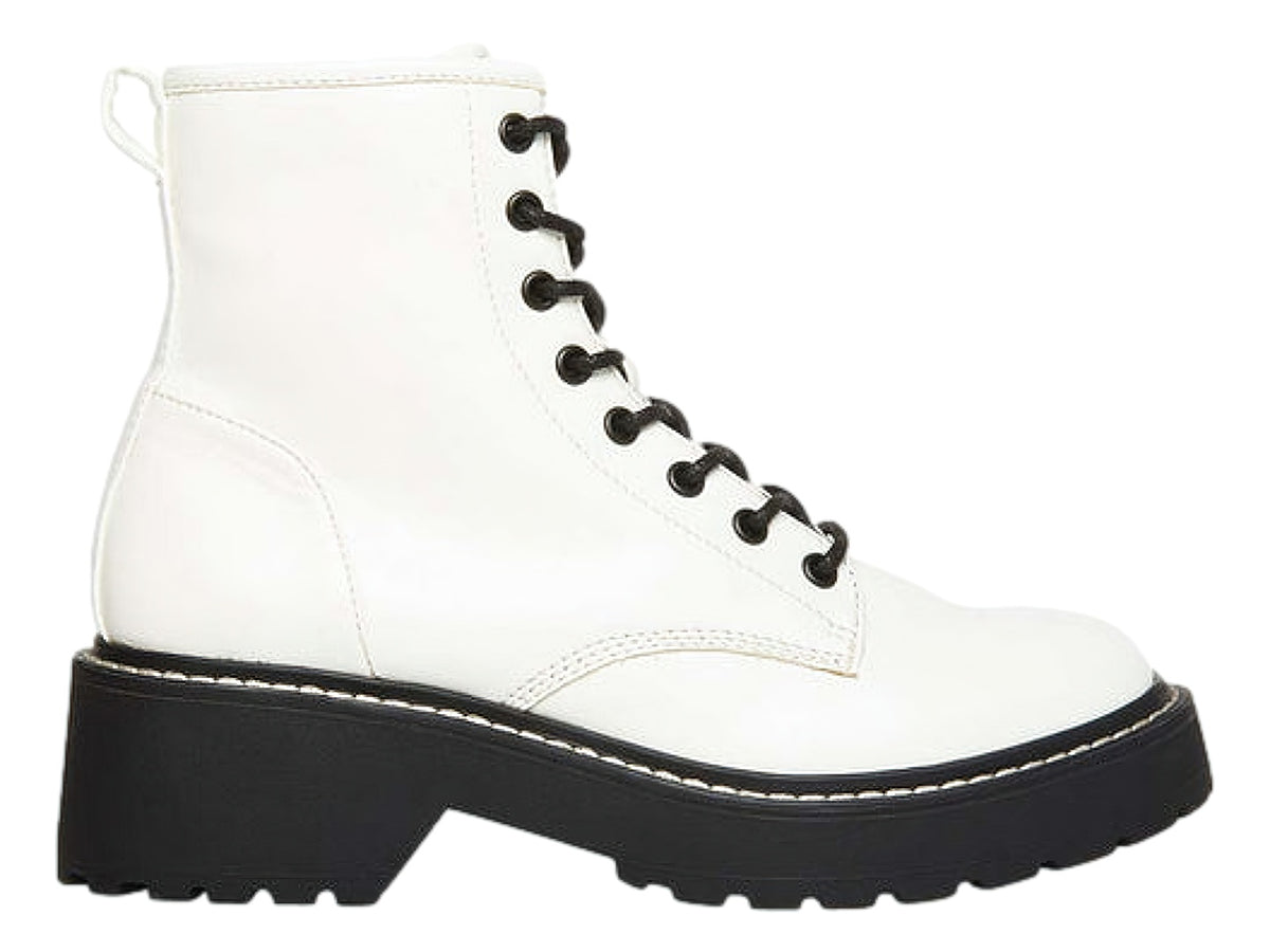 Botines Combat Madden Girl Blancos para Mujer
