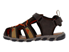Sandalias Guany Color Choco Naranja para Niño