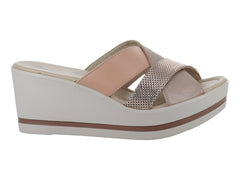 Sandalias Suave Caminar Oro Rosado y Durazno para Mujer