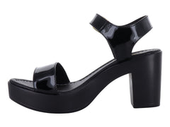 Zapatillas Luna Rosa Negro Charol para Mujer