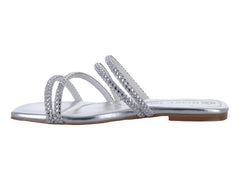 Sandalias ROZE Plata con Brillos para Mujer