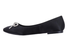 Zapatos Flats Meli&Ana Shantung Negro para Mujer