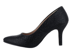 Zapatillas de Tacón Luna Rosa Negro para Mujer