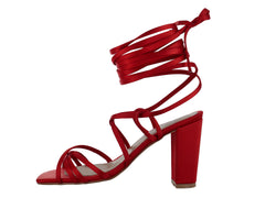 Sandalias Luna Rosa Rojo para Mujer