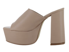 Sandalias Plataforma Luna Rosa Color Maquillaje para Mujer