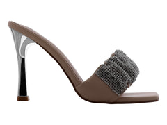 Sandalias ROZE Nude con Pedrería para Mujer