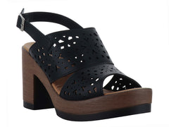 Sandalias Luna Rosa Negro para Mujer