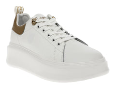 Tenis K-SWISS Alessius Platform Blanco y Dorado para Mujer