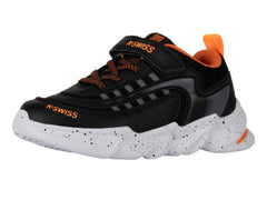 Tenis K-SWISS Bukly CH Negro con Naranja para Niño