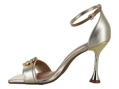 Sandalias de Tacón Alto Vizzano Dorado para Mujer