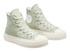 Tenis Converse Chuck Taylor All Star Lift Hi Platform Verde para Mujer