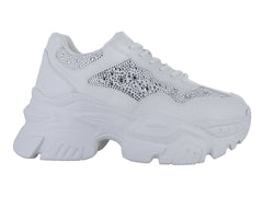 Madden Girl Tenis Casual Blanco Multicolor para Mujer