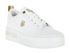 K-SWISS Tenis Trinity Platform Blanco y Dorado para Mujer