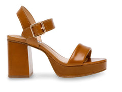 Sandalias de Plataforma Steve Madden Color Cognac para Mujer