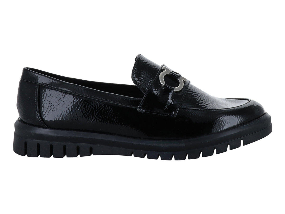 Zapatos Planos Clinton Charol Negro para Mujer
