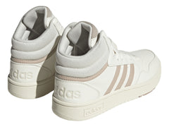 Tenis Adidas Hoops 3.0 Mid Blanco y Taupe para Mujer