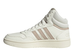 Tenis Adidas Hoops 3.0 Mid Blanco y Taupe para Mujer