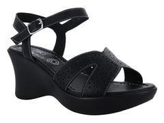 Sandalias Luna Rosa Negro para Mujer