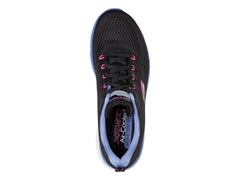 Tenis Skechers Glide-Step Sport Negro y Rosa para Mujer