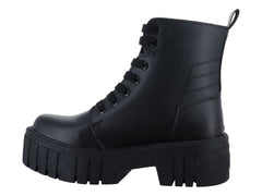 Botines Combat Punto Moda Negro para Mujer