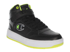 Tenis Champion Drome Hi Negro con Neón para Niño