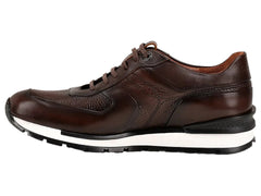 Tenis Cuadra en Piel de Venado Color Chocolate para Hombre