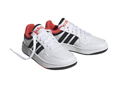 Tenis Adidas Hoops 3.0 K Blanco con Rojo para Niño