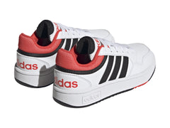 Tenis Adidas Hoops 3.0 K Blanco con Rojo para Niño