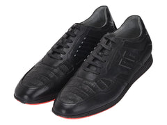 Zapatos Cuadra de Piel Caimán y Ternera Para Hombre