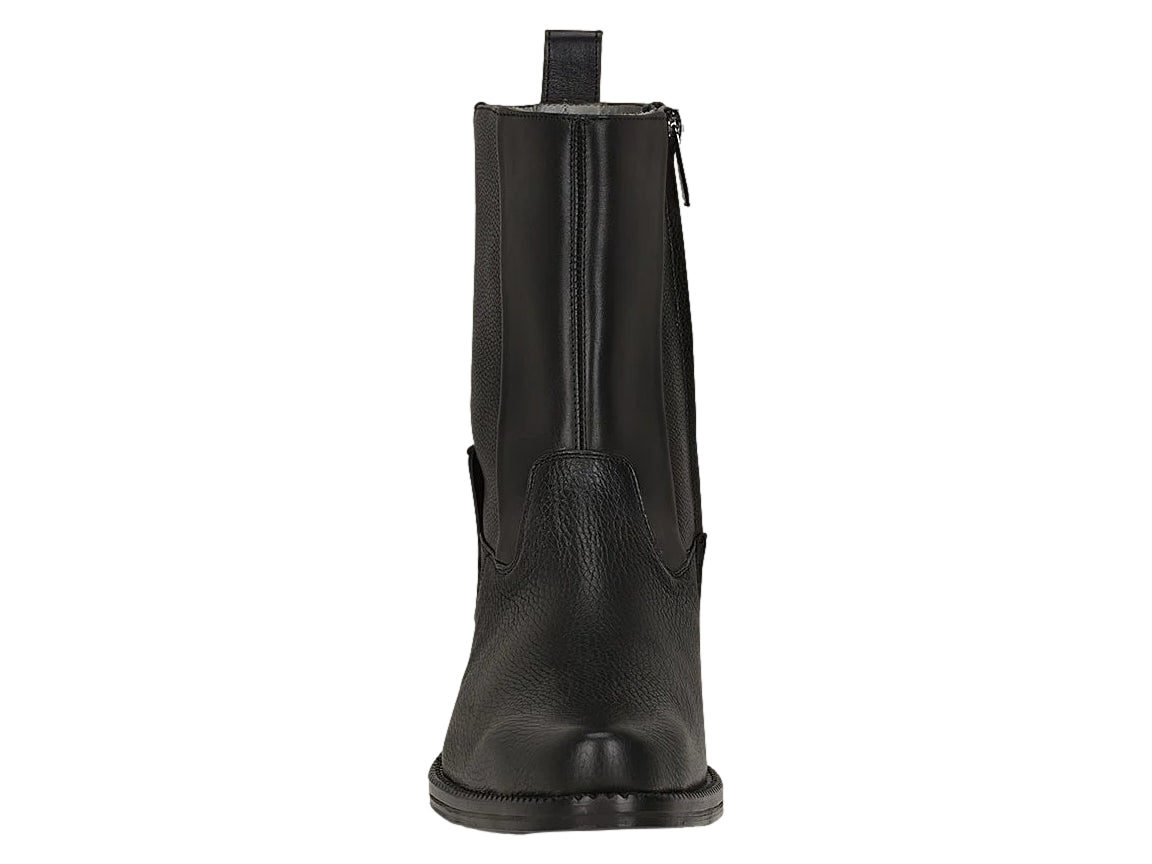 Botas Cuadra de Piel de Venado Negro para Hombre