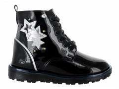 Botas Coqueta Charol Negro para Niña