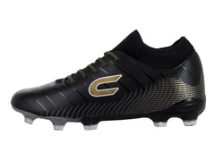 Tenis de Fútbol COURT Negro con Oro para Hombre