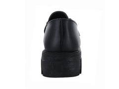 Zapatos Mocasines Luna Rosa Negros para Mujer