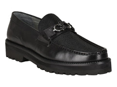 Zapato Cuadra de Mantarraya Negro para Hombre
