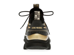 Tenis Steve Madden Match Box Negro y Dorado para Mujer