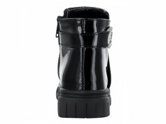 Botas Viris de Charol Negro para Niña