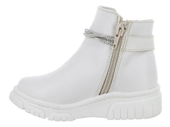Botas Viris Nairobi Latte Blancas para Niña