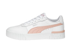 Tenis PUMA Carina 2.0 Blanco y Rosa para Niña