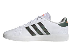 Tenis Adidas Grand Court Base 2.0 Blancos y Naranja para Hombre