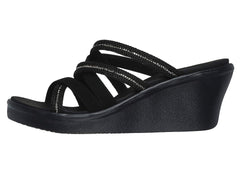 Sandalias Skechers Cali W Negro para Mujer