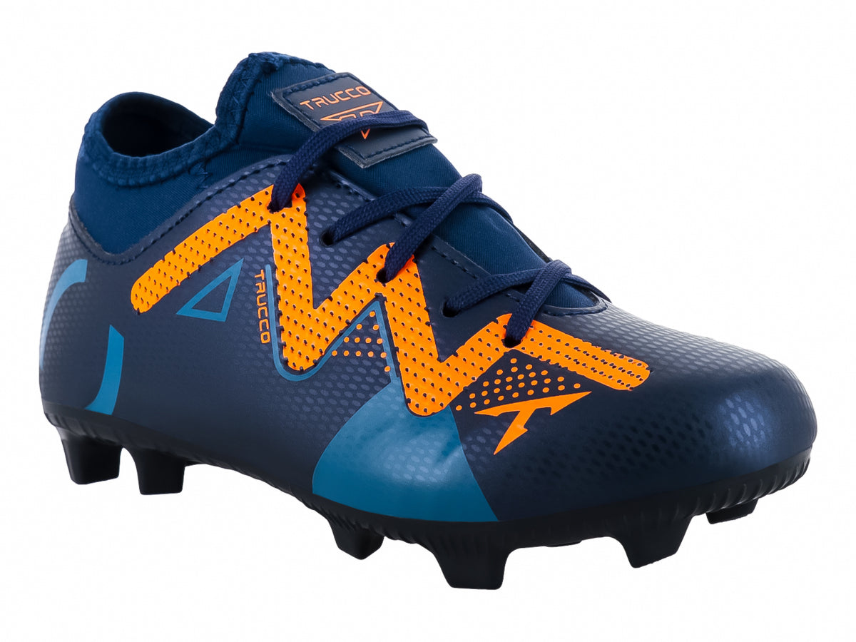 Tenis de Fútbol Leon Trucco Marino Naranja para Niño
