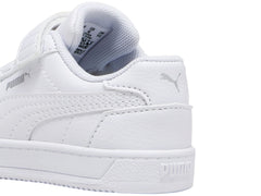 Tenis PUMA Caven 2.0 AC+INF Blanco y Plata para Niño