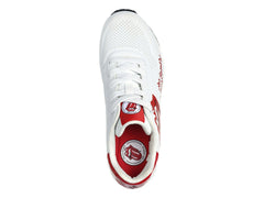 Tenis Skechers One Rolling Stones Blanco y Rojo para Mujer