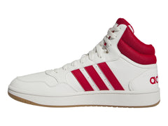Tenis Adidas Hoops 3.0 Mid Blanco y Rojo para Hombre