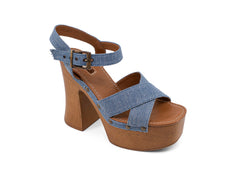 Sandalias de Plataforma EFE Cielo Azul para Mujer