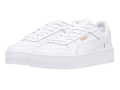 Tenis Puma Carina Street Blanco y Oro para Niña