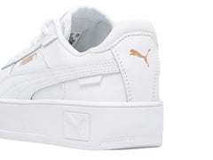 Tenis Puma Carina Street Blanco y Oro para Niña