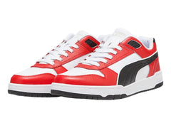 Tenis PUMA RBD Game Low Blanco, Negro y Rojo para Hombre