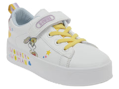Tenis K-SWISS Mini Trinity Platform Blanco y Lila para Niña
