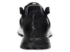Tenis Cuadra de Piel Ternera Negro para Hombre